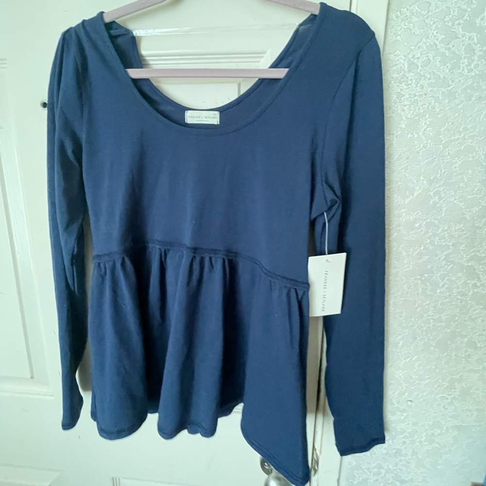 Frankee & Skylarr blue long sleeve blouse NWT SZ XL